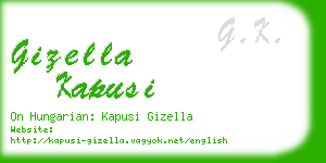 gizella kapusi business card